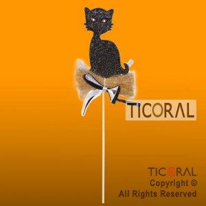 TOPPER PICK GATO NEGRO GIBRE 11X12 (26CM) HS3844 x 2